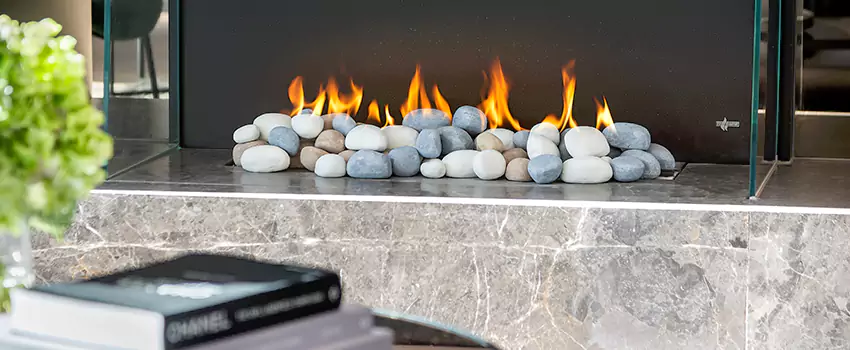 Double-Height Fireplace Design Refurbishment in Point Edward, Quebec